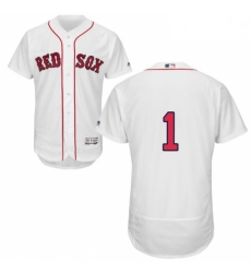 Mens Majestic Boston Red Sox 1 Bobby Doerr White Home Flex Base Authentic Collection MLB Jersey