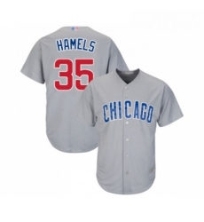 Youth Chicago Cubs 35 Cole Hamels Authentic Grey Road Cool Base Baseball Jersey 