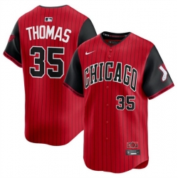 Men Chicago White Sox 35 Frank Thomas Red Black 2025 City Connect Limited Stitched Baseball Jersey