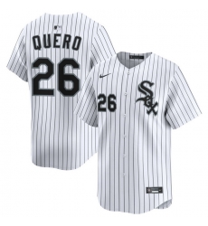 Men Chicago White Sox Nike Home Limited Jersey White Quero Edgar 26