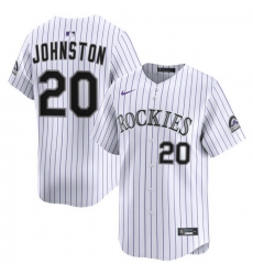 Men Colorado Rockies Nike White Alternate Limited Jersey Johnston Troy 20