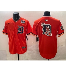 Men Detroit Tigers Team Big Logo Orange 2026 Alternate USA 250 Patch Vapor Premier Limited Stitched Baseball Jersey Men Detroit Tigers Team Big Logo Orange 2026 Alternate USA 250 Patch Vapor Premier Limited Stitched Baseball Jersey