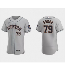 Men Houston Astros 79 Jos E9 Abreu Grey Flex Base Stitched Jersey