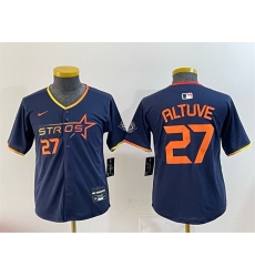 Youth Houston Astros 27 Jose Altuve Navy 2025 City Connect Limited Stitched Baseball Jersey Youth Houston Astros 27 Jose Altuve Navy 2025 City Connect Limited Stitched Baseball Jersey