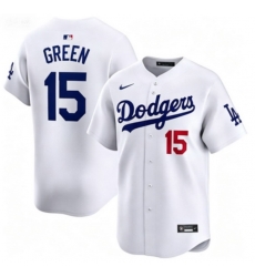 Men Los Angeles Dodgers Shaun Green #15 White Flex Base Stitched Jersey