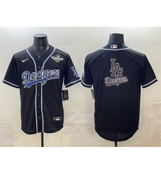 Men Los Angeles Dodgers Team Big Logo Black Fashion 2025 World Series Cool Base Stitched Baseball Jersey 004 Men Los Angeles Dodgers Team Big Logo Black Fashion 2025 World Series Cool Base Stitched Baseball Jersey 004