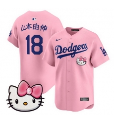 Women Los Angeles Dodgers 18 Yoshinobu Yamamoto Pink 2025 Hello Kitty Vapor Limited Stitched Baseball Jersey Women Los Angeles Dodgers 18 Yoshinobu Yamamoto Pink 2025 Hello Kitty Vapor Limited Stitched Baseball Jersey