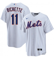Men New York Mets 11 Bo Bichette 2026 White Cool Base Stitched Baseball Jersey