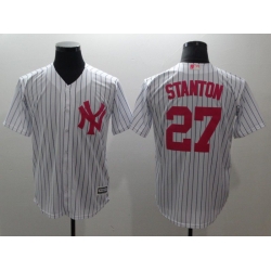Men New York Yankees 27 Stanton White red Game 2021 MLB Jersey