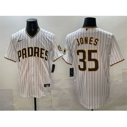 Men San Diego Padres 35 Randy Jones White Cool Base Stitched Baseball Jersey