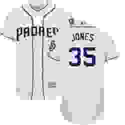 Mens Majestic San Diego Padres 35 Randy Jones White Home Flex Base Authentic Collection MLB Jersey