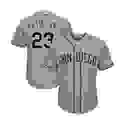Mens San Diego Padres 23 Fernando Tatis Jr Replica Grey Road Cool Base Baseball Jersey 