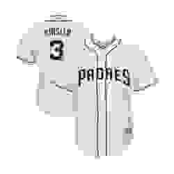 Mens San Diego Padres 3 Ian Kinsler Replica White Home Cool Base Baseball Jersey 