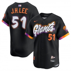 Men San Francisco Giants 51 Jung Hoo Lee Anthracite 2025 City Connect Limited Stitched Baseball Jersey
