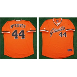 Men Willie McCovey 1978 San Francisco Giants #44 Cooperstown Orange Jersey