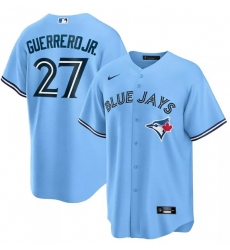 Men Toronto Blue Jays 27 Vladimir Guerrero Jr. Light Blue Cool Base Stitched Baseball Jersey