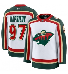 Men Minnesota Wild 97 Kirill Kaprizov White 2025 25th Anniversary Stitched Hockey Jersey Men Minnesota Wild 97 Kirill Kaprizov White 2025 25th Anniversary Stitched Hockey Jersey