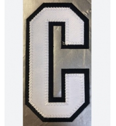 SAN JOSE SHARKS White CAPTAIN C Patch Biaog SAN JOSE SHARKS White CAPTAIN C Patch Biaog