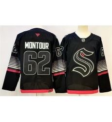 Men Seattle Kraken 62 Brandon Montour Black 2026 Alternate Stitched Hockey Jersey Men Seattle Kraken 62 Brandon Montour Black 2026 Alternate Stitched Hockey Jersey