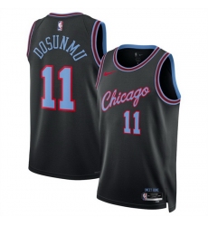 Men Chicago Bulls 11 Ayo Dosunmu Black 2025 26 City Edition Stitched Basketball Jersey