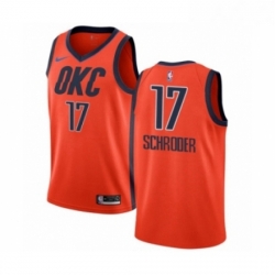 Womens Nike Oklahoma City Thunder 17 Dennis Schroder Orange Swingman Jersey Earned Edition 