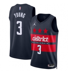 Men Washington Wizards  33 Kyle Kuzma Navy 2024 25 Statement Edition Stitched Basketball Jersey