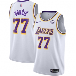 Men Los Angeles Lakers 77 Luka Doncic White 2025 Association Edition Stitched Basketball Jersey