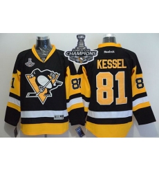 Penguins #81 Phil Kessel Black Alternate 2017 Stanley Cup Finals Champions Stitched NHL Jersey