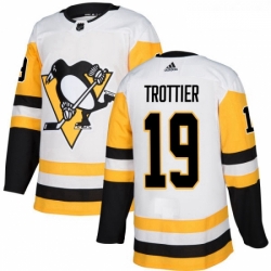 Youth Adidas Pittsburgh Penguins 19 Bryan Trottier Authentic White Away NHL Jersey 