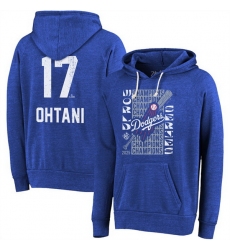 Men Los Angeles Dodgers 17 Shohei Ohtani Royal 2025 World Series Champions Name  26 Number Tri Blend Hoodie