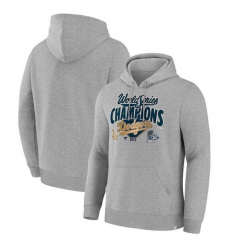 Men Los Angeles Dodgers Grey 2025 World Series Champions Locker Room Hoodie