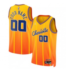 Charlotte Hornets Jordan Brand Unisex 2025 2026 City Edition Swingman Custom Jersey Orange Charlotte Hornets Jordan Brand Unisex 2025 2026 City Edition Swingman Custom Jersey Orange