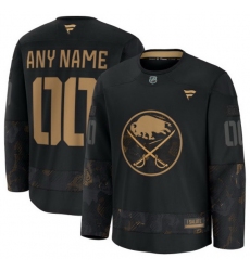 Men Women Youth Buffalo Sabres Fanatics 2024 Military Appreciation Custom Practice Jersey Black