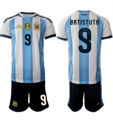 Argentina 2026 FIFA World Cup Soccer Jersey White #9 BATISTUTA Argentina 2026 FIFA World Cup Soccer Jersey White #9 BATISTUTA