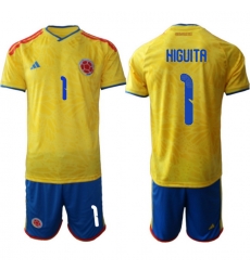 Colombia 2026 FIFA World Cup Soccer Jersey Yellow #1 HIGUITA Colombia 2026 FIFA World Cup Soccer Jersey Yellow #1 HIGUITA