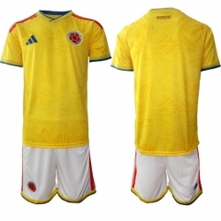 Colombia 2026 FIFA World Cup Soccer Jersey Yellow White BLANK