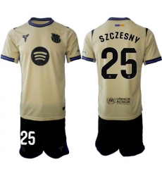 Men FC Barcelona 2026 Soccer Jerseys Beige #25 SZCZESNY Men FC Barcelona 2026 Soccer Jerseys Beige #25 SZCZESNY