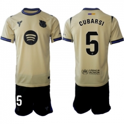 Men FC Barcelona 2026 Soccer Jerseys Beige #5 CUBARSI