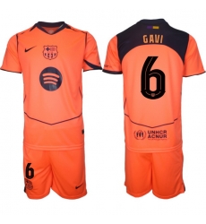 Men FC Barcelona 2026 Soccer Jerseys Orange #6 GAVI (2) Men FC Barcelona 2026 Soccer Jerseys Orange #6 GAVI (2)