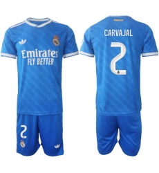 Men Real Madrid 2026 Soccer Jerseys Blue #2 CARVAJAL Men Real Madrid 2026 Soccer Jerseys Blue #2 CARVAJAL