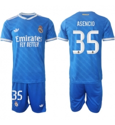 Men Real Madrid 2026 Soccer Jerseys Blue #35 ASENCIO Men Real Madrid 2026 Soccer Jerseys Blue #35 ASENCIO