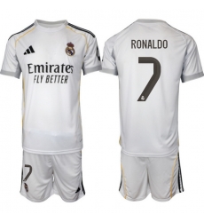 Men Real Madrid 2026 Soccer Jerseys White #7 RONALDO Men Real Madrid 2026 Soccer Jerseys White #7 RONALDO
