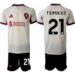 Men Liverpool 2026 Soccer Jerseys Beige #21 TSIMIKAS