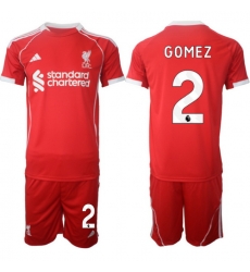 Men Liverpool 2026 Soccer Jerseys Red #2 GOMEZ Men Liverpool 2026 Soccer Jerseys Red #2 GOMEZ