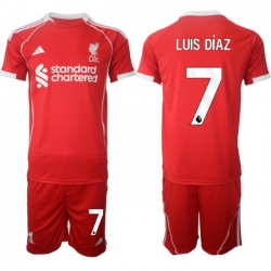Men Liverpool 2026 Soccer Jerseys Red #7 LUIS DIAZ