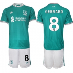 Men Liverpool 2026 Soccer Jerseys Teal #8 GERRARD