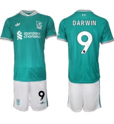 Men Liverpool 2026 Soccer Jerseys Teal #9 DARWIN
