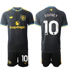 Men Manchester United 2026 Soccer Jerseys Black #10 ROONEY