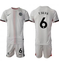 Men Chelsea 2026 Soccer Jerseys White #6 T.SILVA