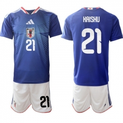 Japan 2026 FIFA World Cup Soccer Jersey Blue #21 KAISHU